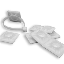 ACT White Adhesive Mounting Pad, 3/4in x 3/4in - 100pk