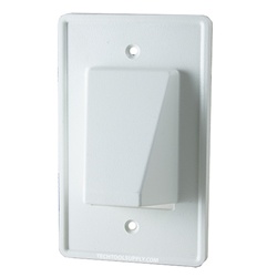 Arlington Reversible Single-Gang Scoop Plate - White