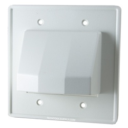 Arlington 2-Gang Reversible Scoop Plate - White