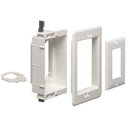 Arlington 1-Gang Recessed Low Voltage Mounting Bracket - White