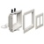 Arlington 2-Gang Recessed Low Voltage Mounting Bracket - White