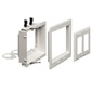 Arlington 2-Gang Recessed Low Voltage Mounting Bracket - White