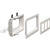 Arlington 3-Gang Recessed Low Voltage Mounting Bracket - White