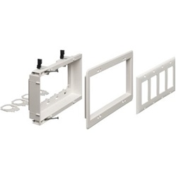 Arlington 4-Gang Recessed Low Voltage Mounting Bracket - White
