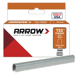 Arrow T25 3/8in Staples - 1000 Staples