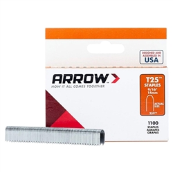 Arrow 9/16in T-25 Staples - 1000 Staples