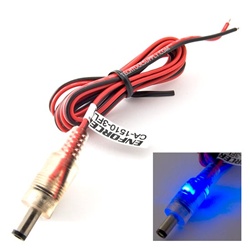 Illuminated DC Plug with 3ft Cord :: 2.1mm Female