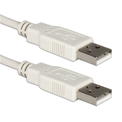 QVS USB 2.0 Certified Type A Male to Male Cable - 15ft