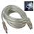 QVS 10ft LED Male A to Male B USB Cable - White