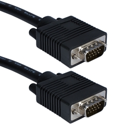 QVS VGA HD15 Male to Male Triple Shielded Cable - 6ft