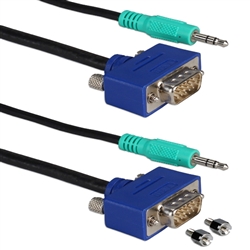 QVS High Performance UltraThin VGA with Audio - 25ft