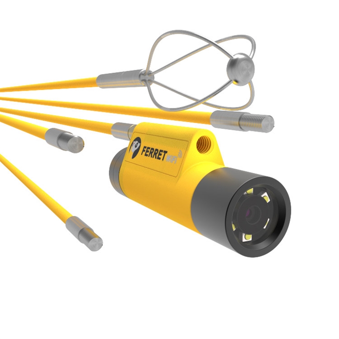 Fish Rod Kit Hand Tool 24 ft Fiberglass Push/Pull Wire/Cable Glow Fishing Rod 