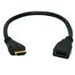 Gold 1' Male HDMI to Female HDMI Cable