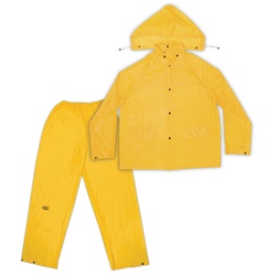 3pc PVC Rain Suit, Yellow - L