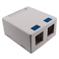 Dual Quickport Surface Mounted Box - White