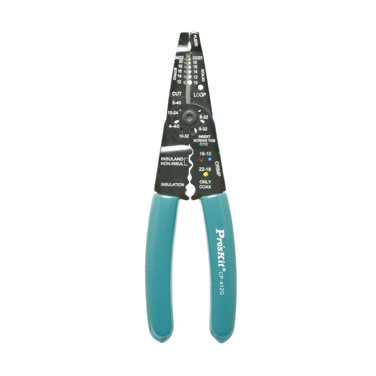 Eclipse 8in 5-in-1 Wire Stripper / Terminal Crimper Pliers