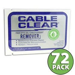 Cable Prep BF1224 BioChem Cable Clear Gel/Flooding Cleaning Wipe - 72