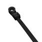ACT 50lb 7in Black Wire Ties w/ Hole - 100pk