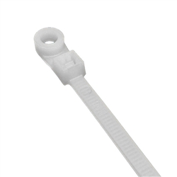 ACT 50lb 7in White Wire Ties W/ Hole - 100pk