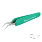 Tweezer, ESD-Safe, Soft-Grip, Fine Tip Curved