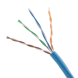 CAT 6 U/UTP Solid Riser CMR Cable - 1000ft Blue