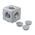 Aluminum Extrusion 3D Cube Connector w/ Caps 1.5"