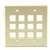 Dual 12 Port Wall Plate - Ivory