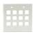 Dual 12 Port Wall Plate - White