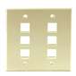 Dual 6 Port Wall Plate - Ivory