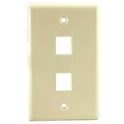 2 Port Wall Plate Ivory