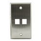 2 Port Stainless Steel Wall Plate