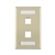 2 Port Wall Plate Ivory - ID