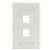 2 Port Wall Plate White - ID