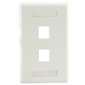 2 Port Wall Plate White - ID