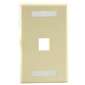 1 Port Wall Plate Ivory - ID