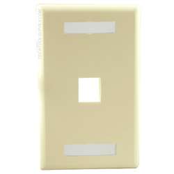 1 Port Wall Plate Ivory - ID