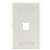 1 Port Wall Plate White - ID