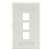 3 Port Wall Plate White - ID