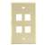 4 Port Wall Plate Ivory