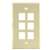6 Port Wall Plate Ivory