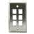 6 Port Stainless Steel Wall Plate