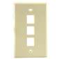 3 Port Wall Plate Ivory