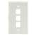 3 Port Wall Plate White