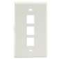 3 Port Wall Plate White