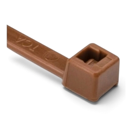 HellermannTyton 50lb 8in Brown Cable Tie - 100pk