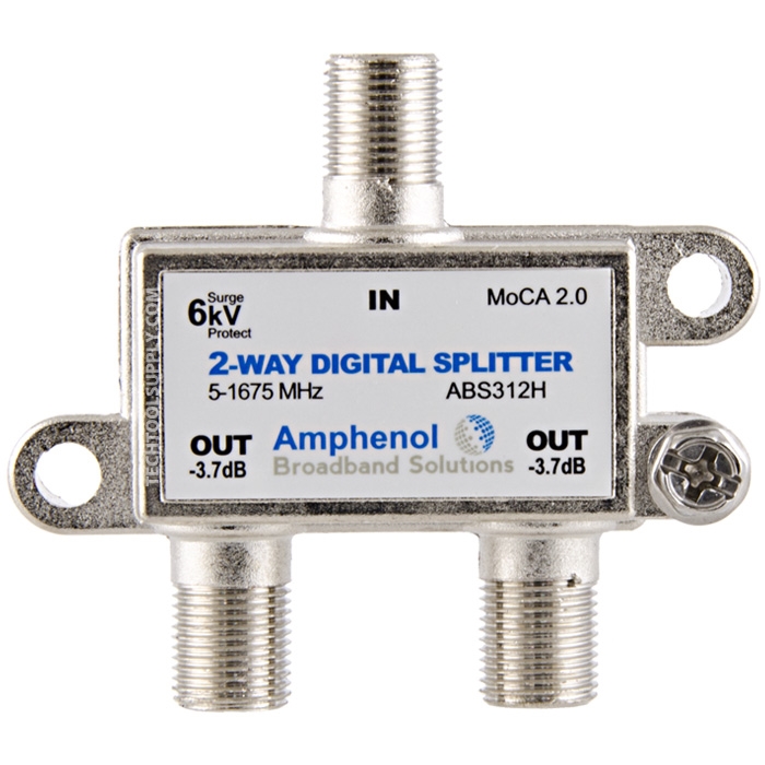 Amphenol 2-Way Digital Splitter MoCA 2.0 ABS312H 