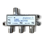 Amphenol ABS313H 3-way digital splitter, 5-1675 MHz all-band design passes CATV, DOCSIS and MoCA. Low-loss leg plus two standard outputs. Ships same day.