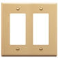 FACEPLATE, DECOREX, 2-GANG, IVORY