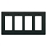 FACEPLATE, DECOREX, 4-GANG, BLACK