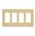 FACEPLATE, DECOREX, 4-GANG, IVORY